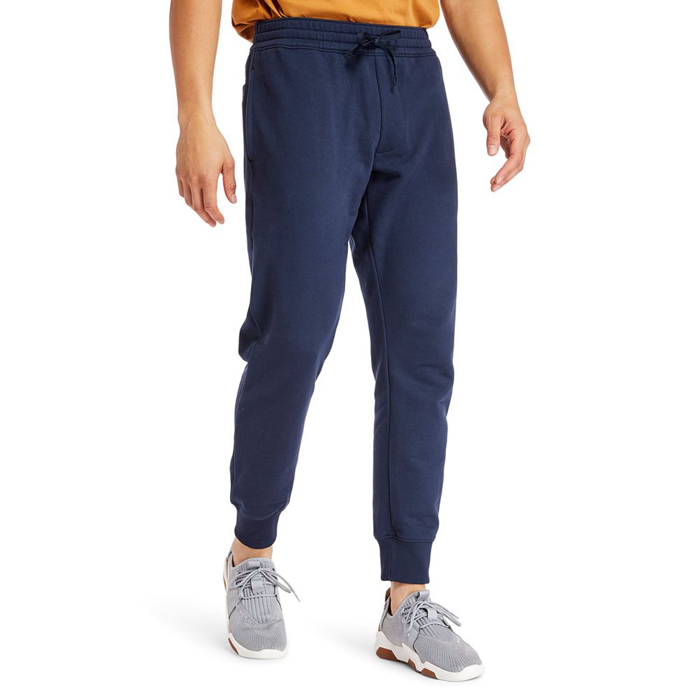 Pantalones Timberland Hombre Essential Logo Sweat Azul Marino - Chile HRA-435728